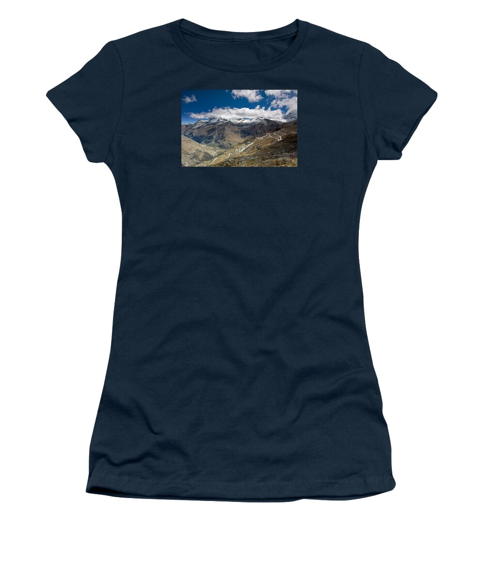 Portachuelo Pass Women's T-Shirt featuring the photograph View from Portachuelo Pass by Aivar Mikko