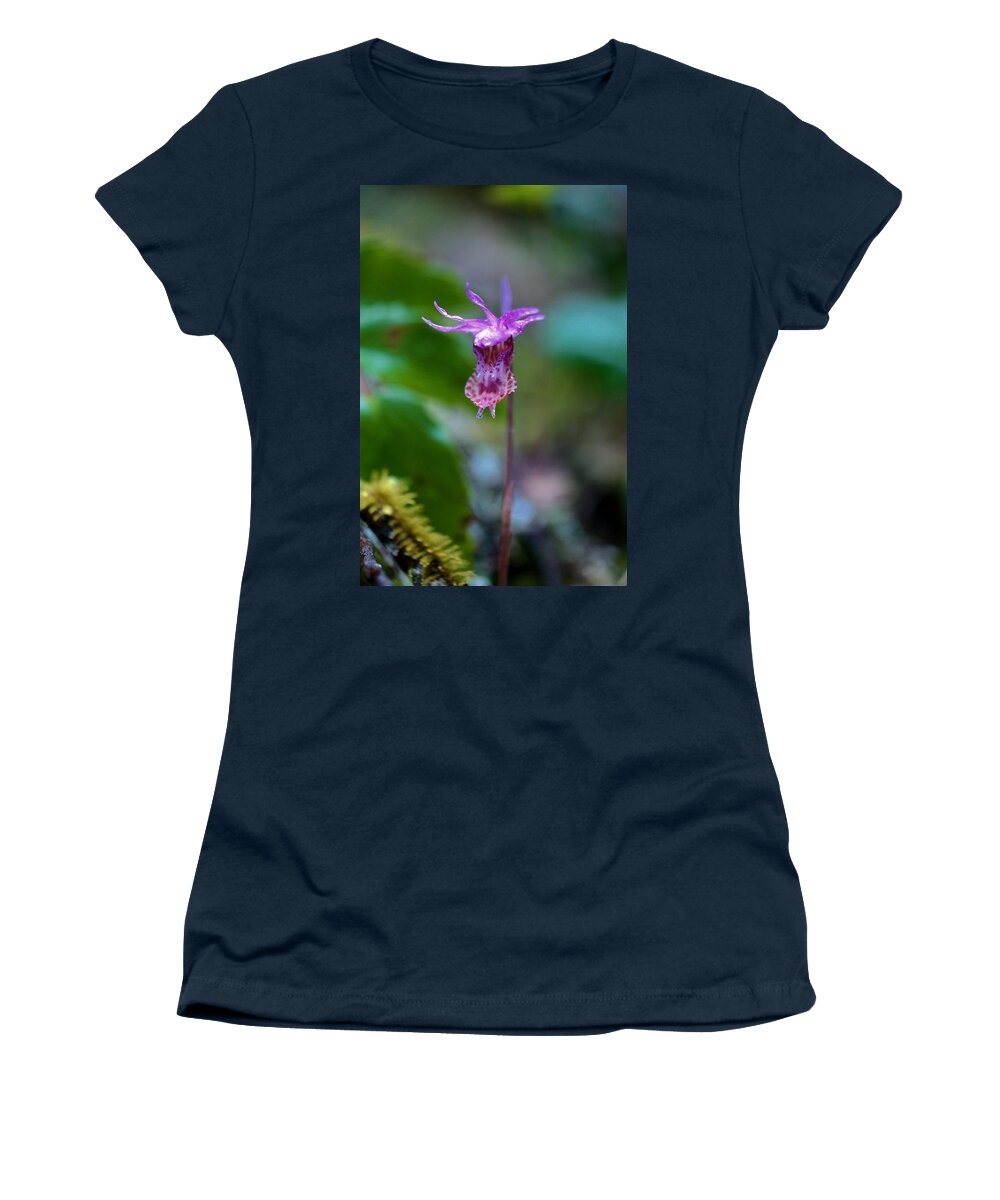 Flowers Women's T-Shirt featuring the photograph View of a mountain orchid by Jeff Swan