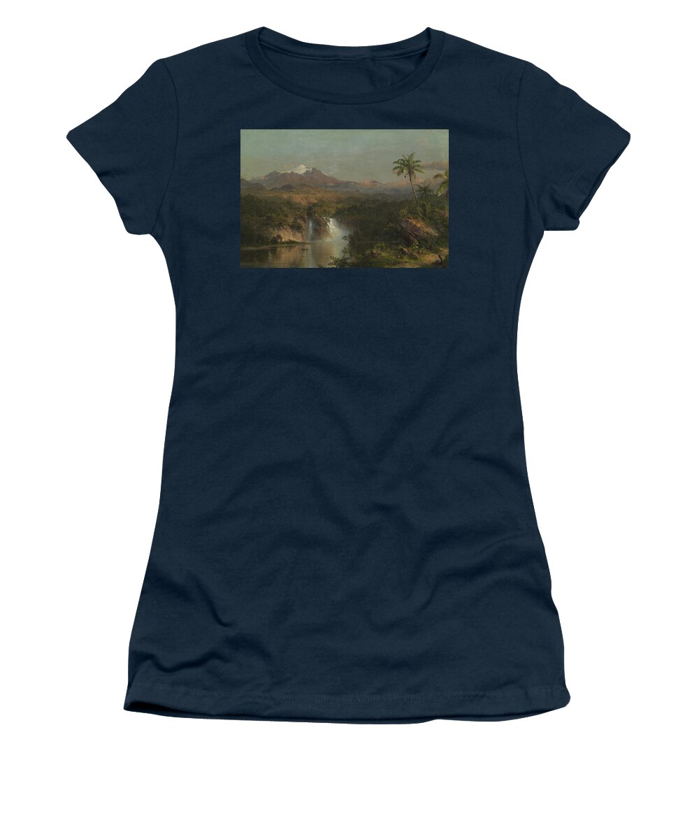 Cotopaxi Women's T-Shirt featuring the painting View of Cotopaxi by Frederic Edwin Church