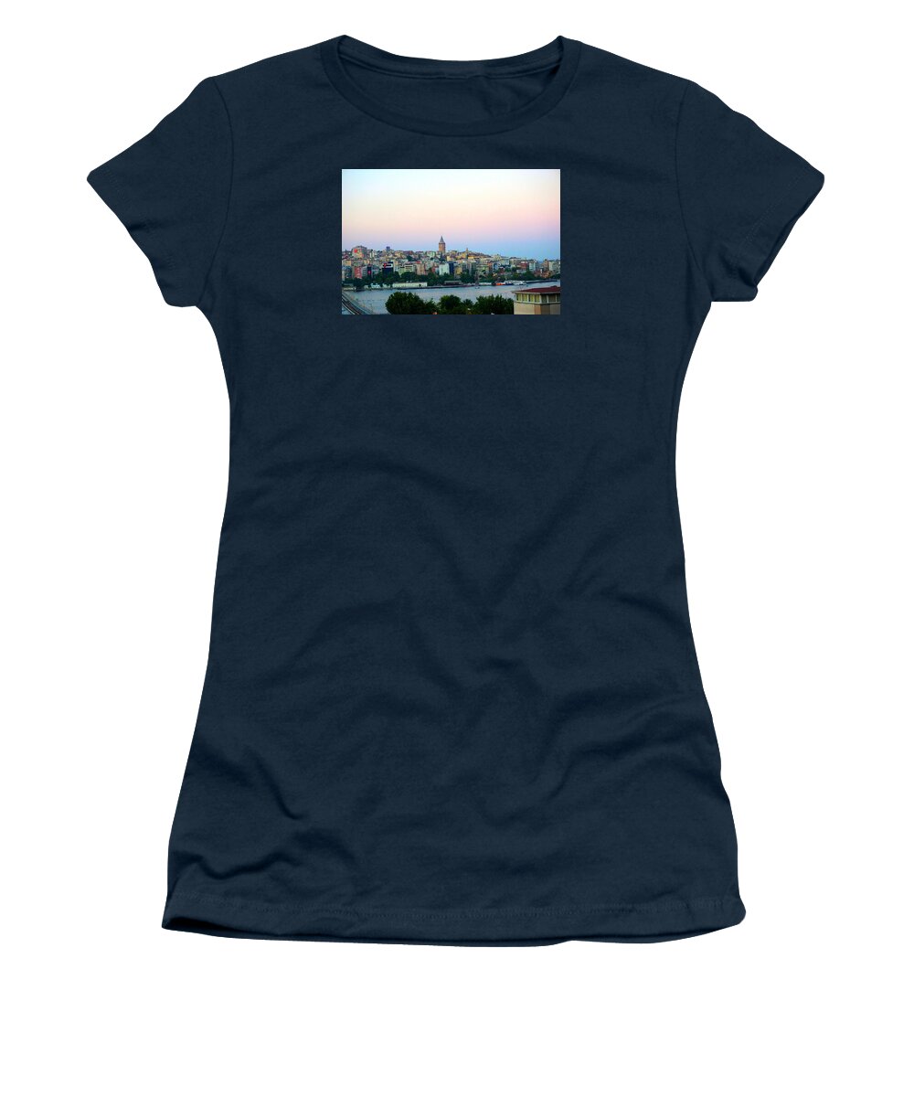 Bosphorus Women's T-Shirt featuring the photograph View of Istanbul by Lilia S
