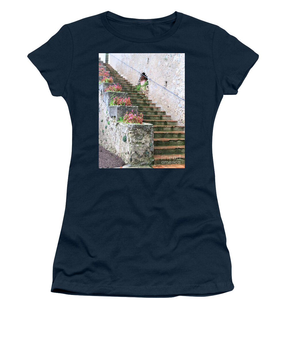 Italy Women's T-Shirt featuring the photograph Villa Rufolo Ravello by Laurie Morgan