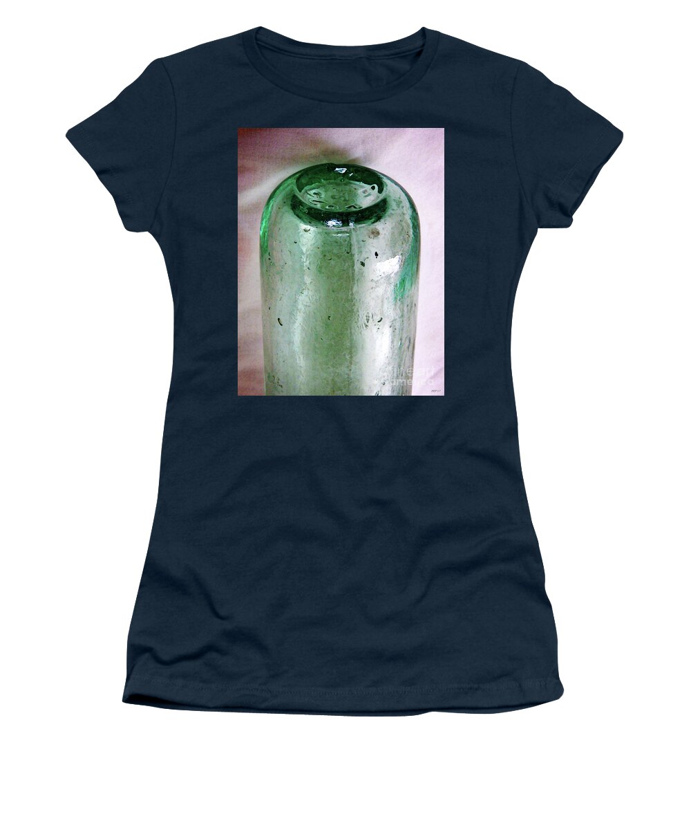 Old Bottles Women's T-Shirt featuring the glass art Vintage Glass Bottle Five by Phil Perkins