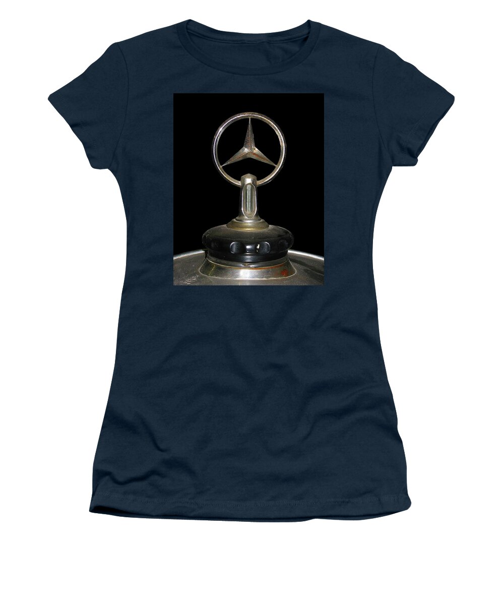 Advertising Women's T-Shirt featuring the photograph Vintage Mercedes Radiator Cap by David and Carol Kelly