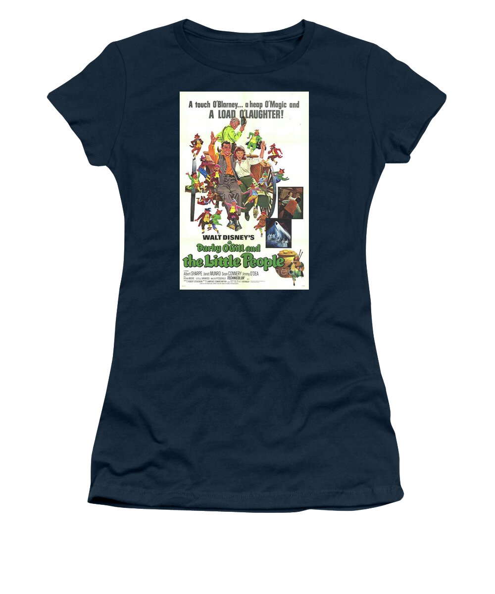 Darby Women's T-Shirt featuring the painting Vintage Movie Posters, Darby O'Gill and the Little people by Esoterica Art Agency