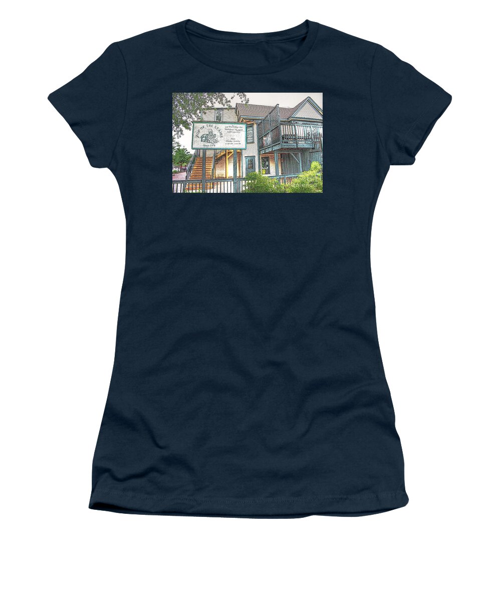 Blacksburg Virginia Women's T-Shirt featuring the photograph Virginia Art,Blacksburg VA,Blacksburg Virginia,Top Of The Stairs,TOTS by Dave Lynch
