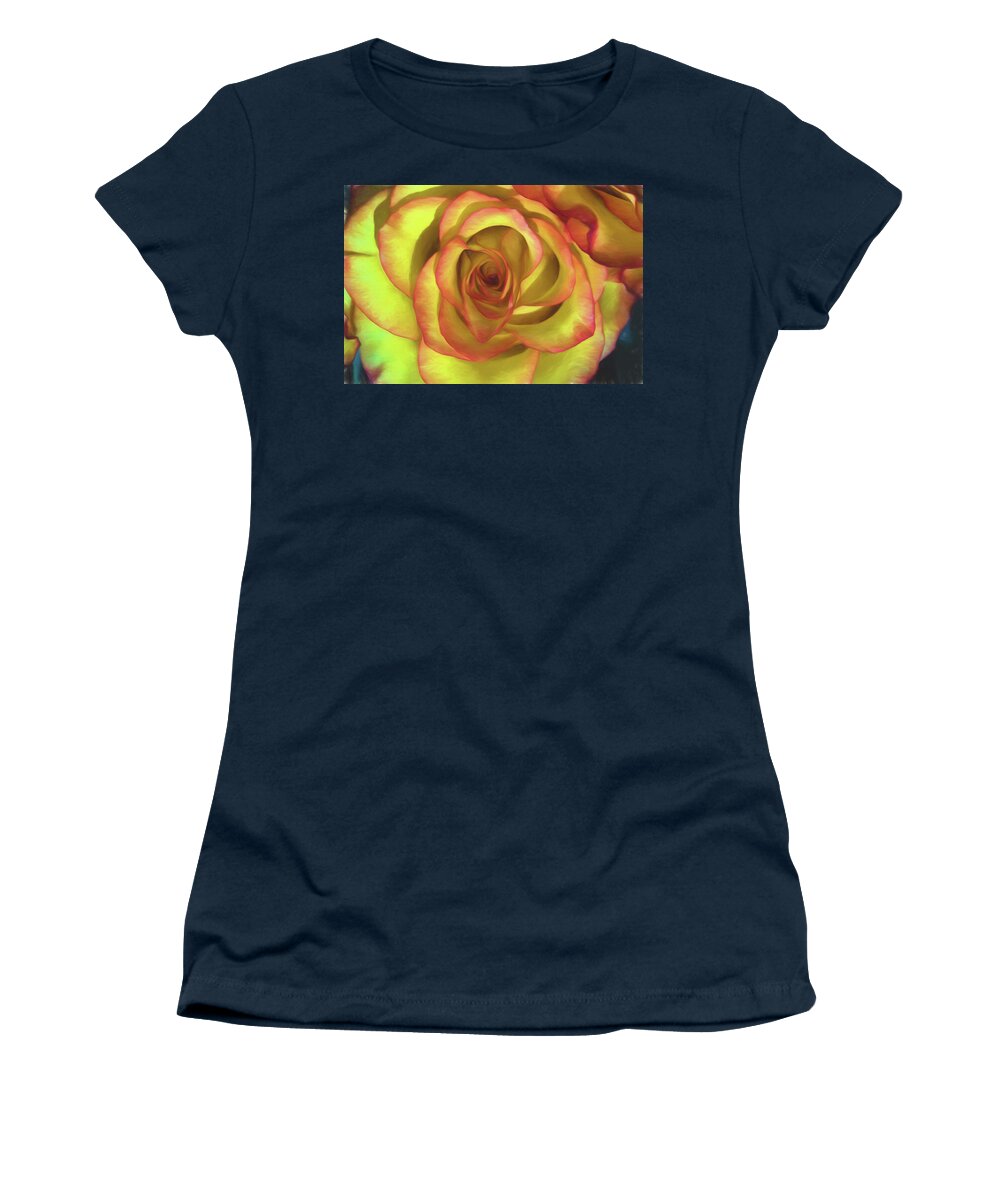 Topaz Impressions Women's T-Shirt featuring the photograph Vivid Rose by John Roach