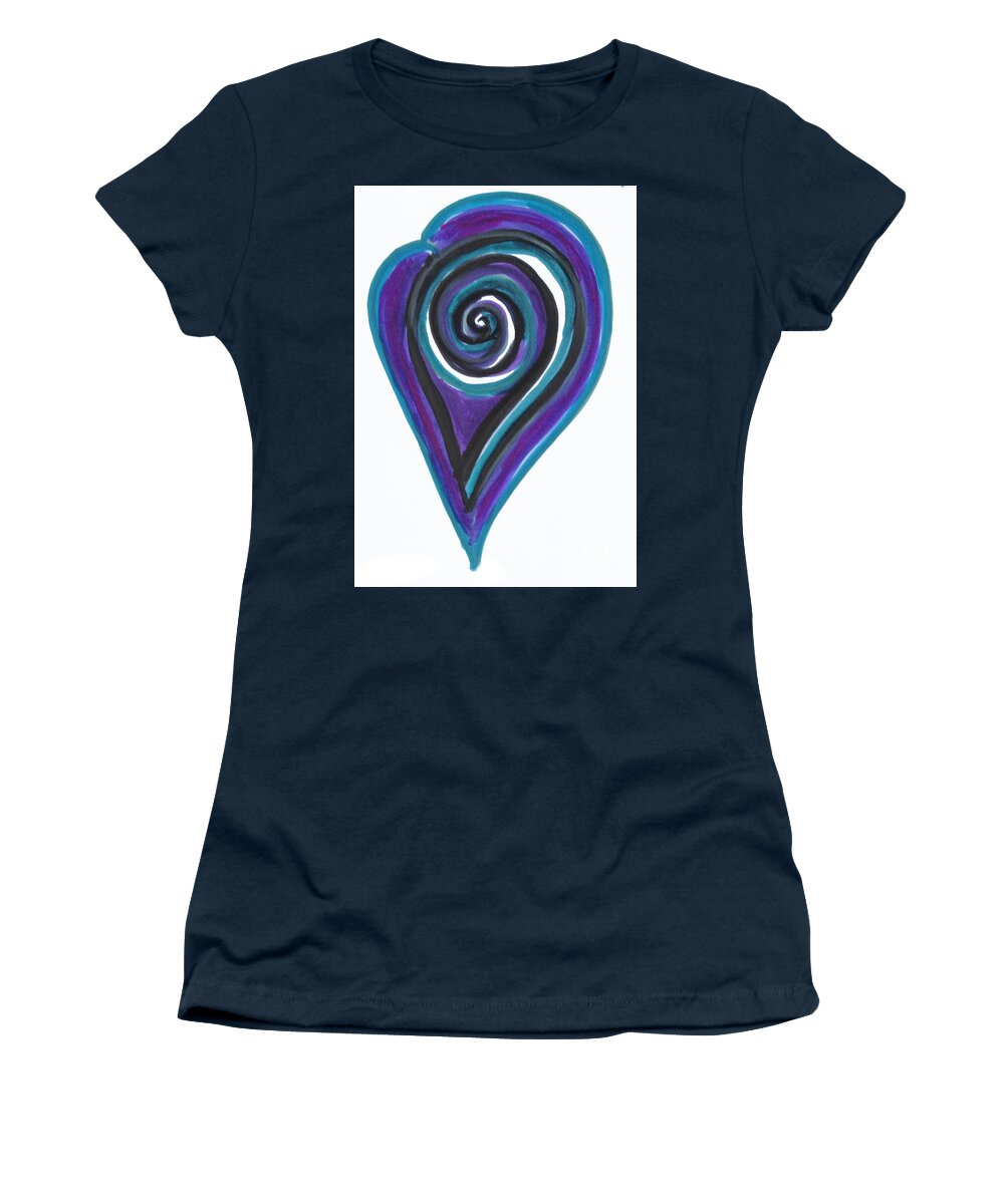 Vortex Women's T-Shirt featuring the drawing Vortex Wave by Mars Besso