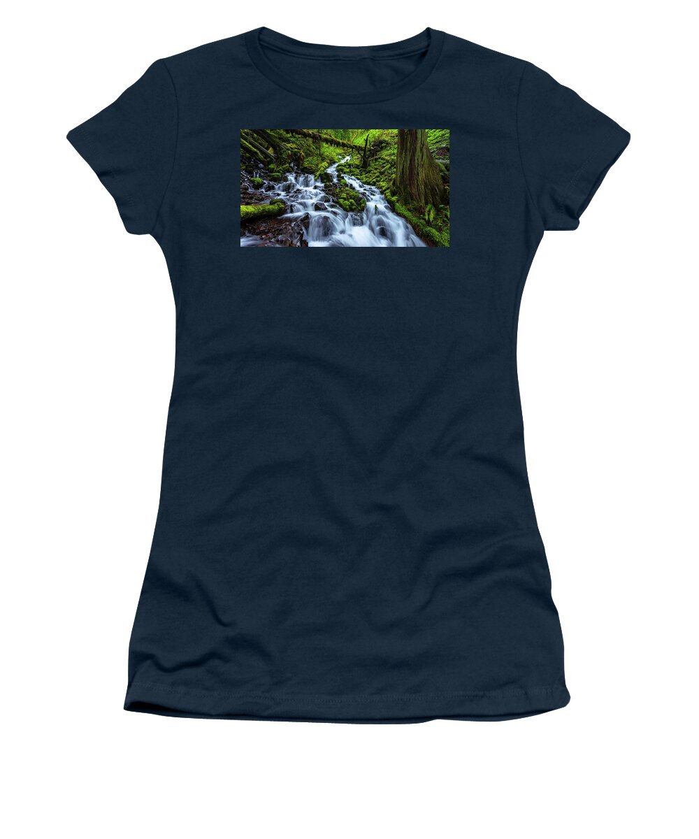 Wahkeena Women's T-Shirt featuring the photograph Wahkeena by Chad Dutson