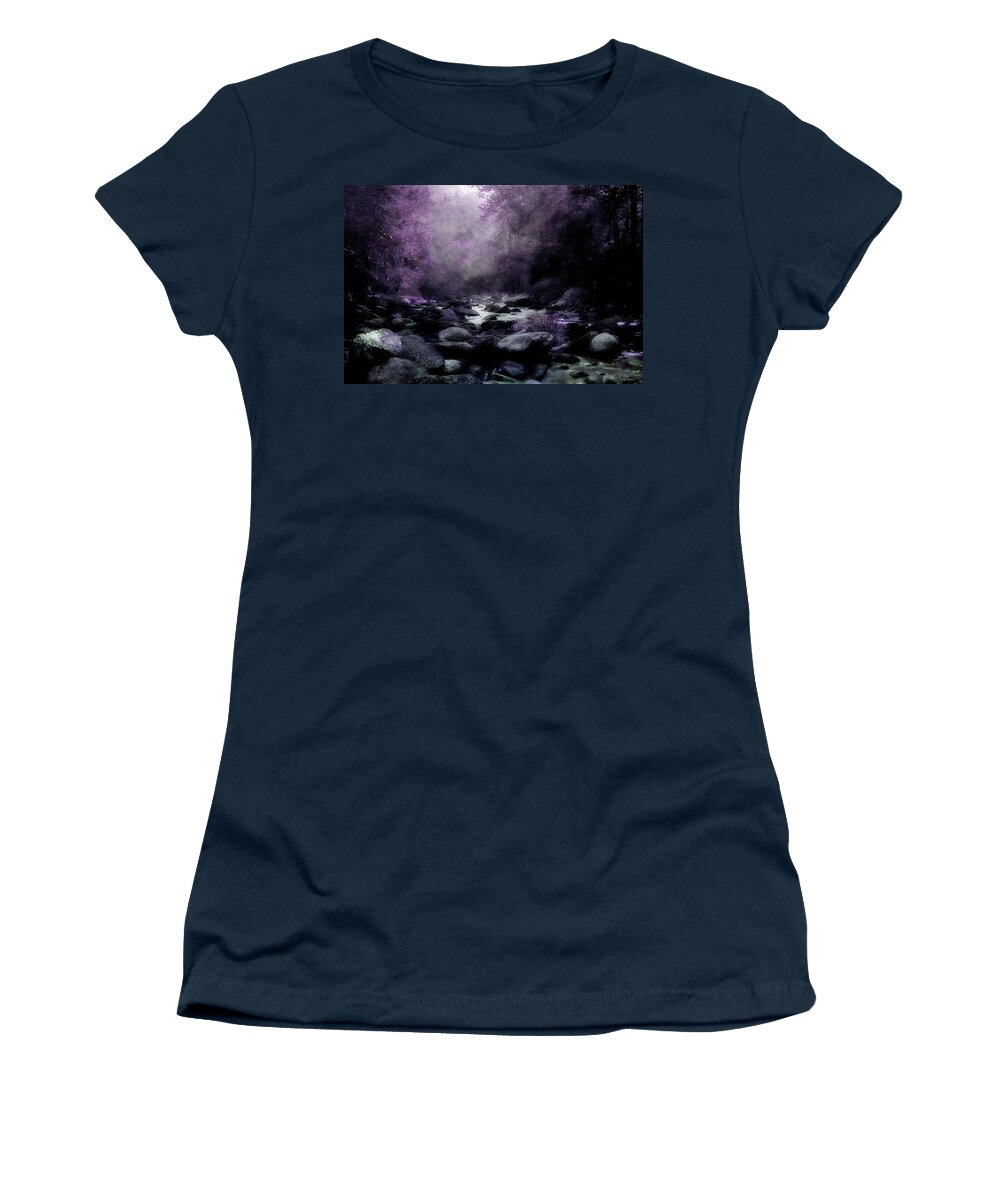 Creek Women's T-Shirt featuring the photograph Walking Upstream by Mike Eingle