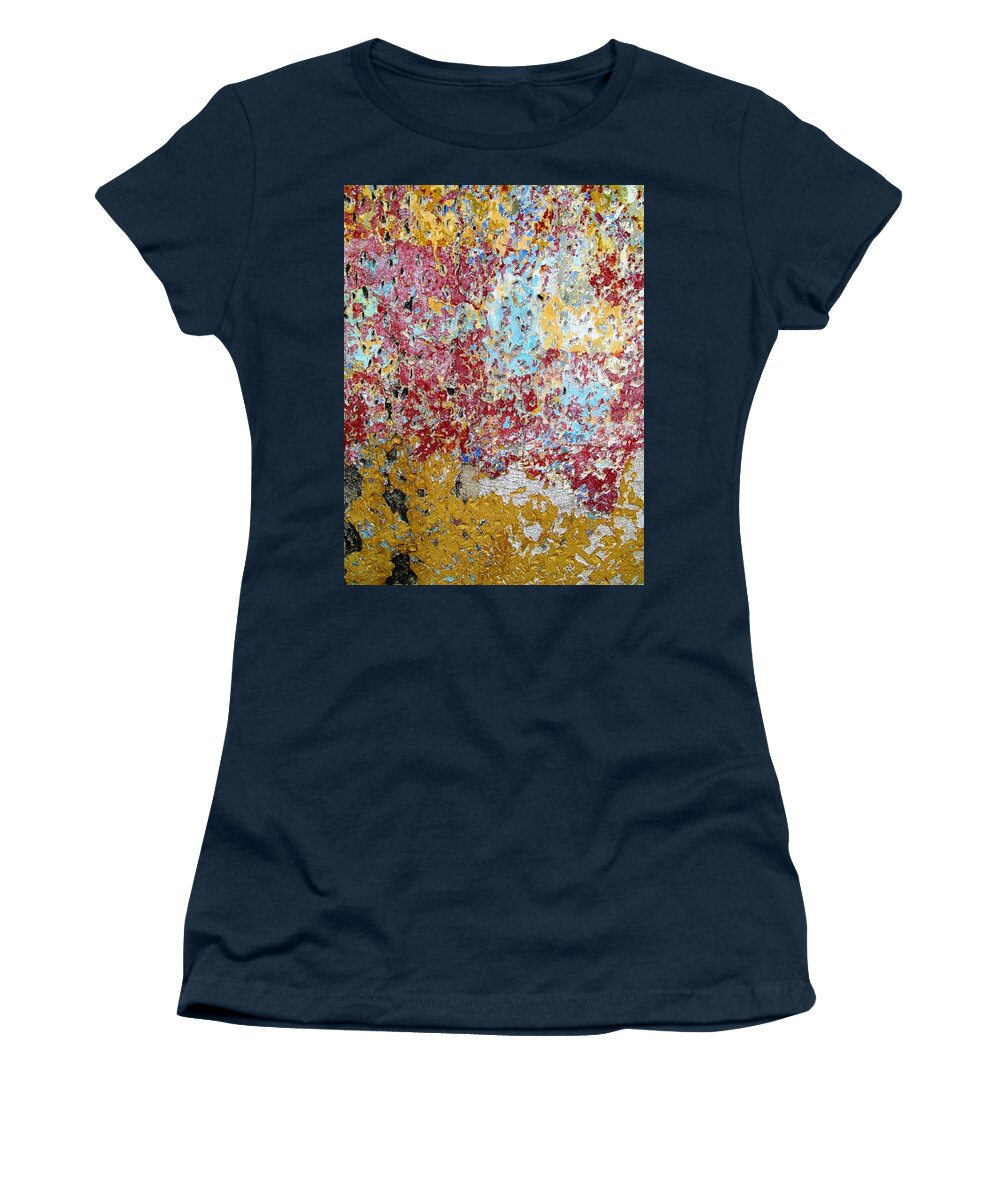 Texture Women's T-Shirt featuring the photograph Wall Abstract 123 by Maria Huntley
