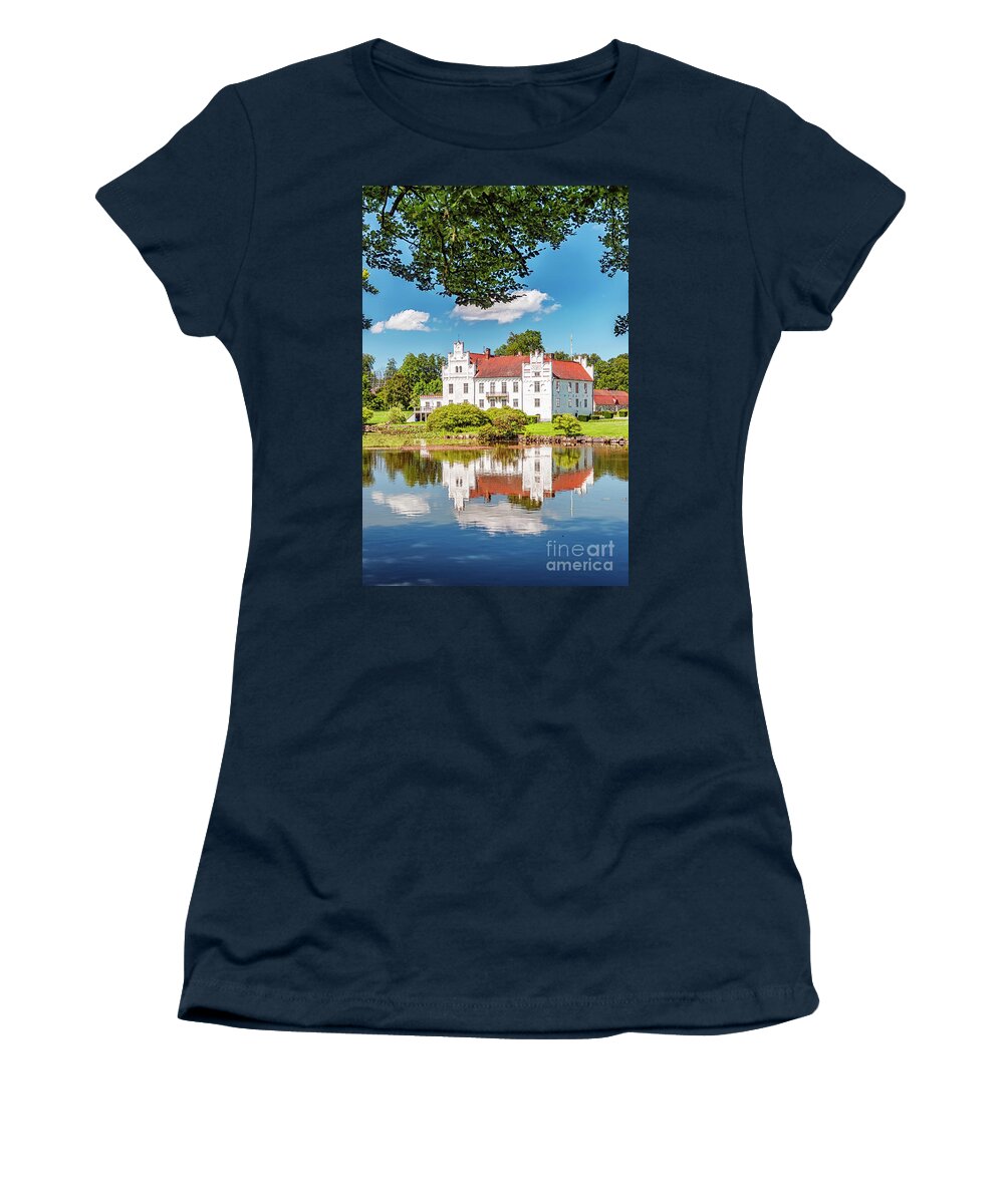 Wanas Women's T-Shirt featuring the photograph Wanas Castle in Skane by Antony McAulay