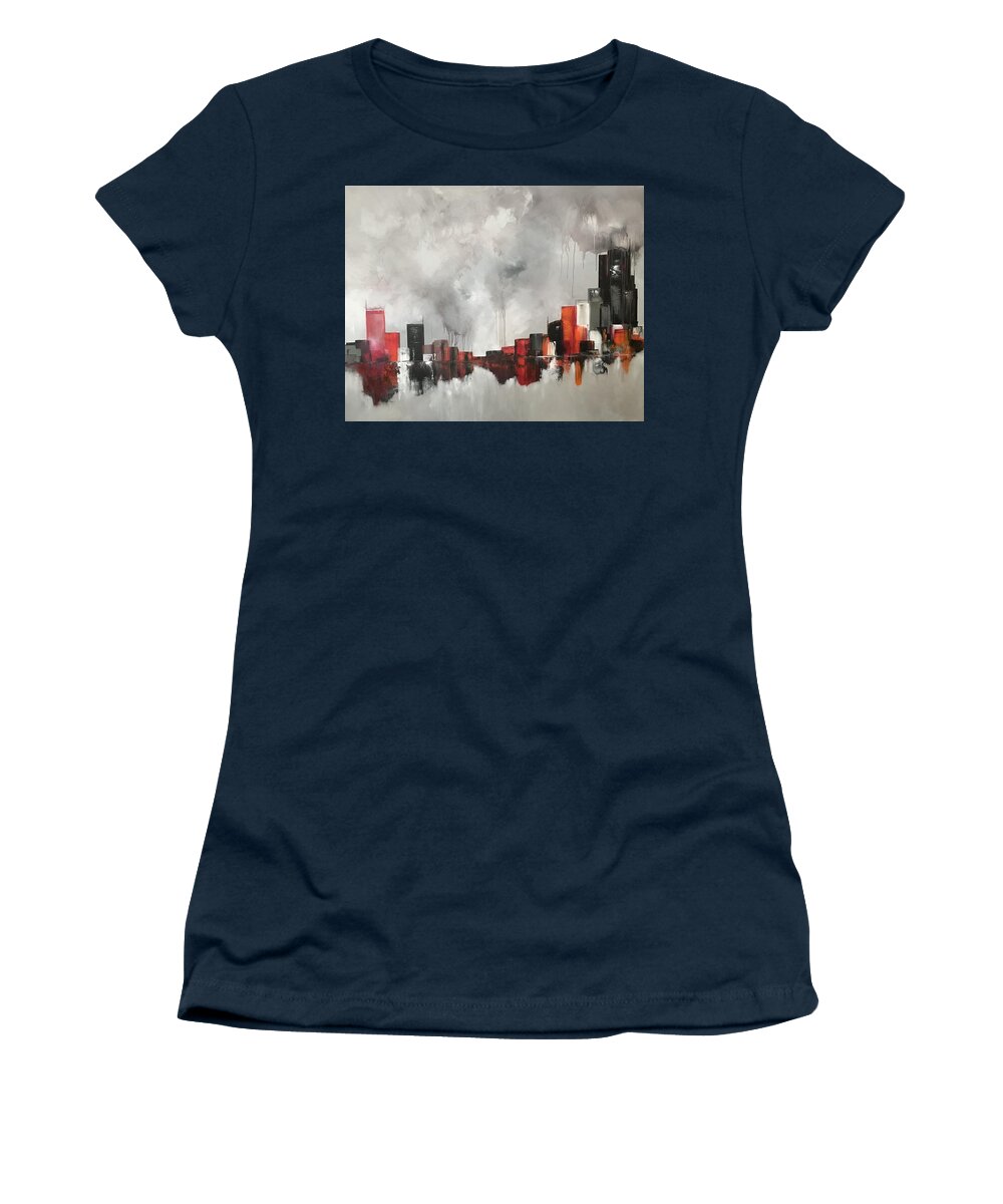 Abstract Women's T-Shirt featuring the painting Wanderlust by Soraya Silvestri