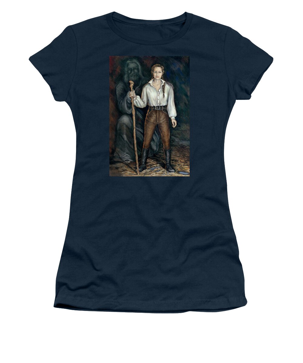 War Women's T-Shirt featuring the painting War Queen of Turmoil by Sheri Jo Posselt