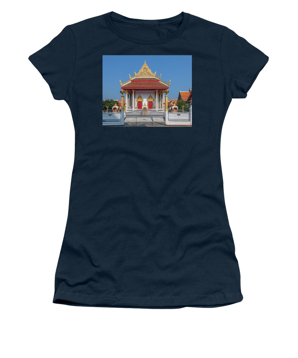 Temple Women's T-Shirt featuring the photograph Wat Photharam Phra Ubosot DTHNS0073 by Gerry Gantt