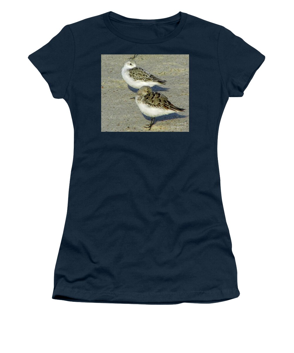 Sandpiper Women's T-Shirt featuring the photograph Watching Me by D Hackett