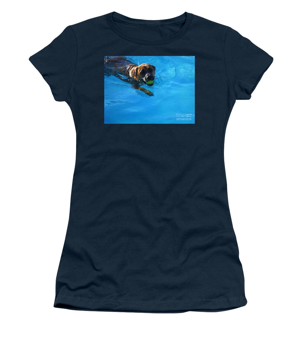 Water Dog Series Women's T-Shirt featuring the photograph Water Dogs Series 7 by Paddy Shaffer