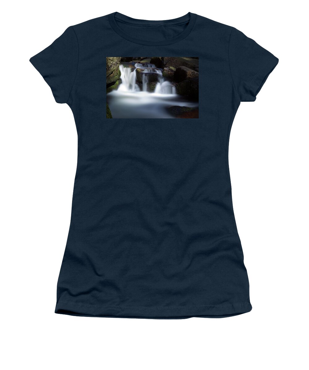 Nature Women's T-Shirt featuring the photograph Water Stair - Long Exposure version by Andreas Levi