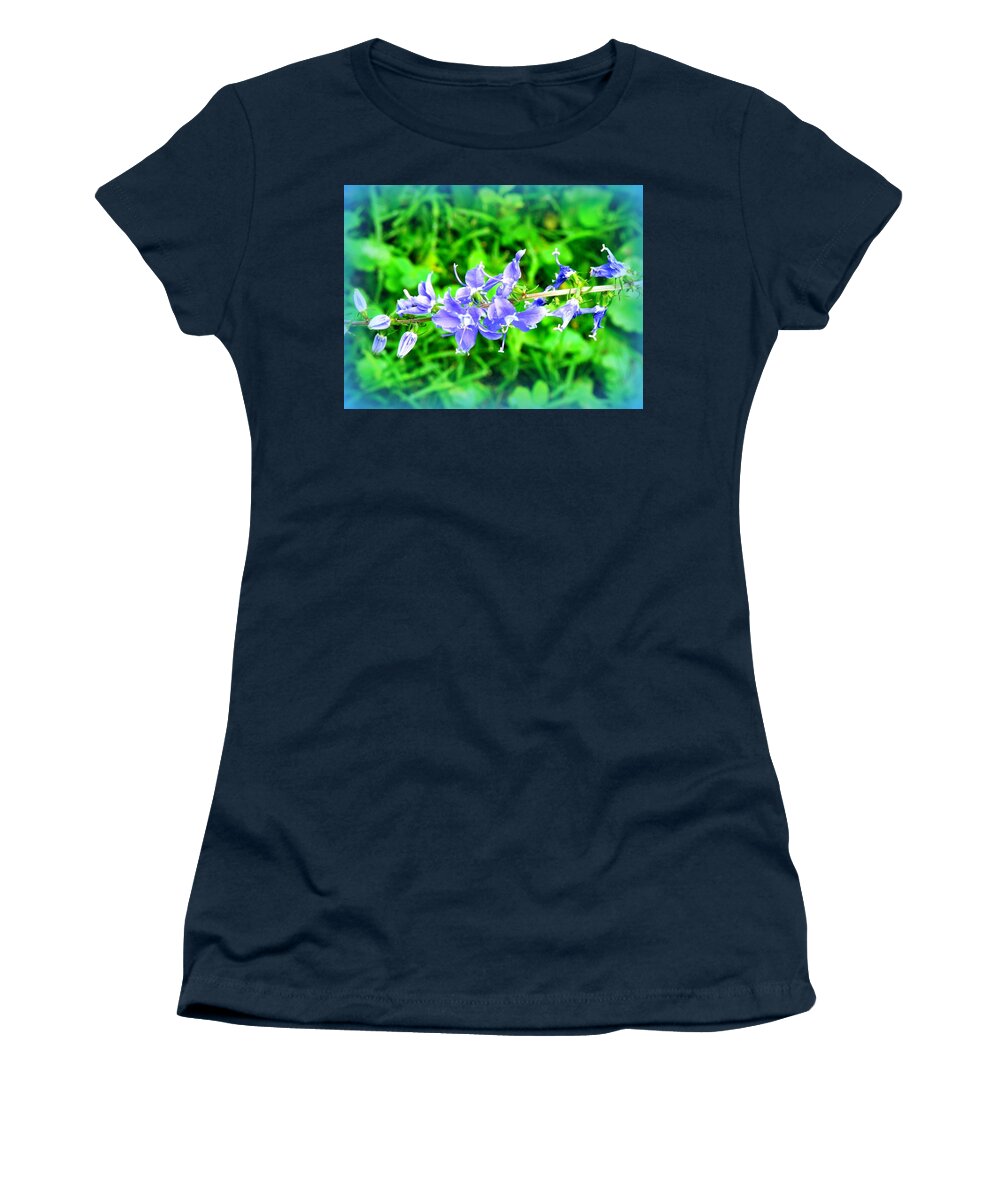 Blue Women's T-Shirt featuring the photograph Watercolor Blooms by Deborah Kunesh
