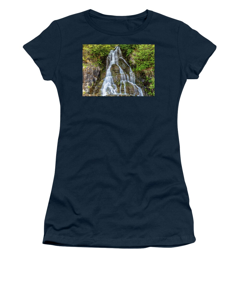Waterfall Women's T-Shirt featuring the photograph Waterfall at Diablo by Mark Joseph