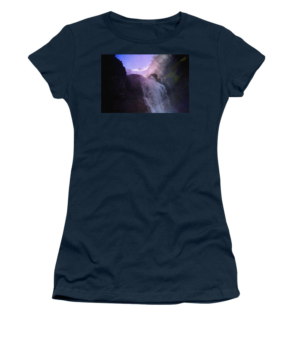 Njupeskr Women's T-Shirt featuring the photograph Waterfall by Eskemida Pictures