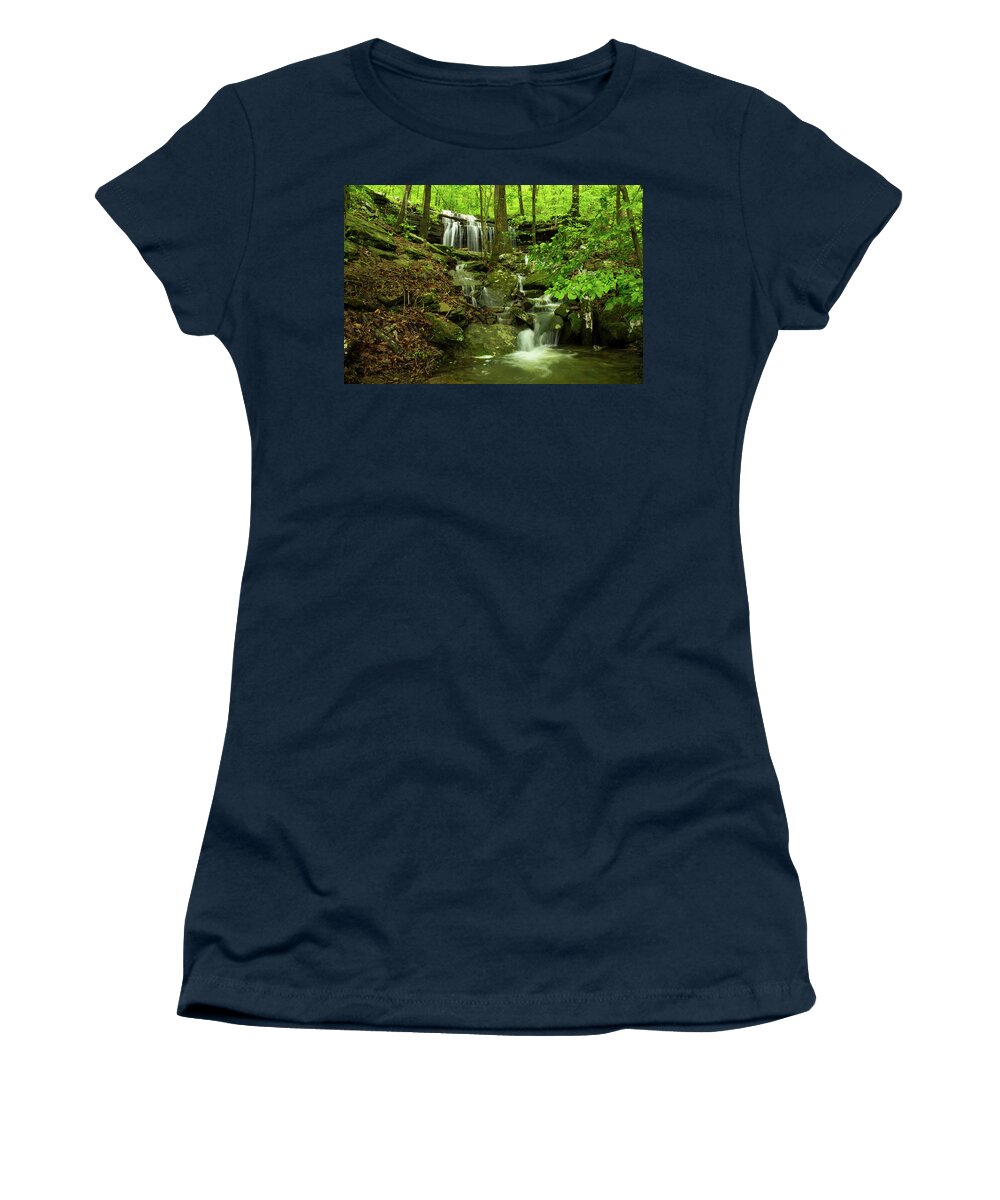 Hwy.23 Women's T-Shirt featuring the photograph Waterfall of Arkansas by Tammy Chesney