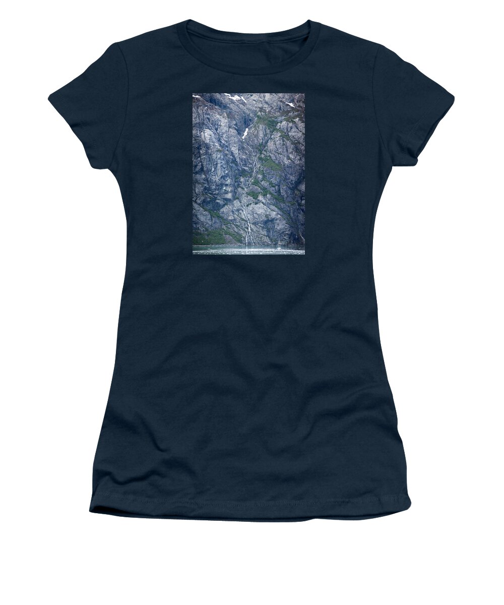 Panoramic Women's T-Shirt featuring the photograph Waterfall Panorama by Ramunas Bruzas