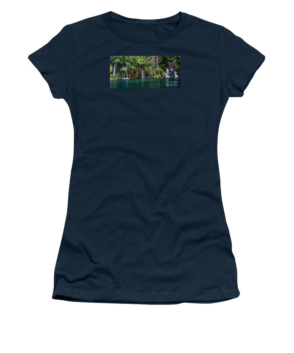 Waterfall Women's T-Shirt featuring the photograph Waterfalls by Howard Ferrier