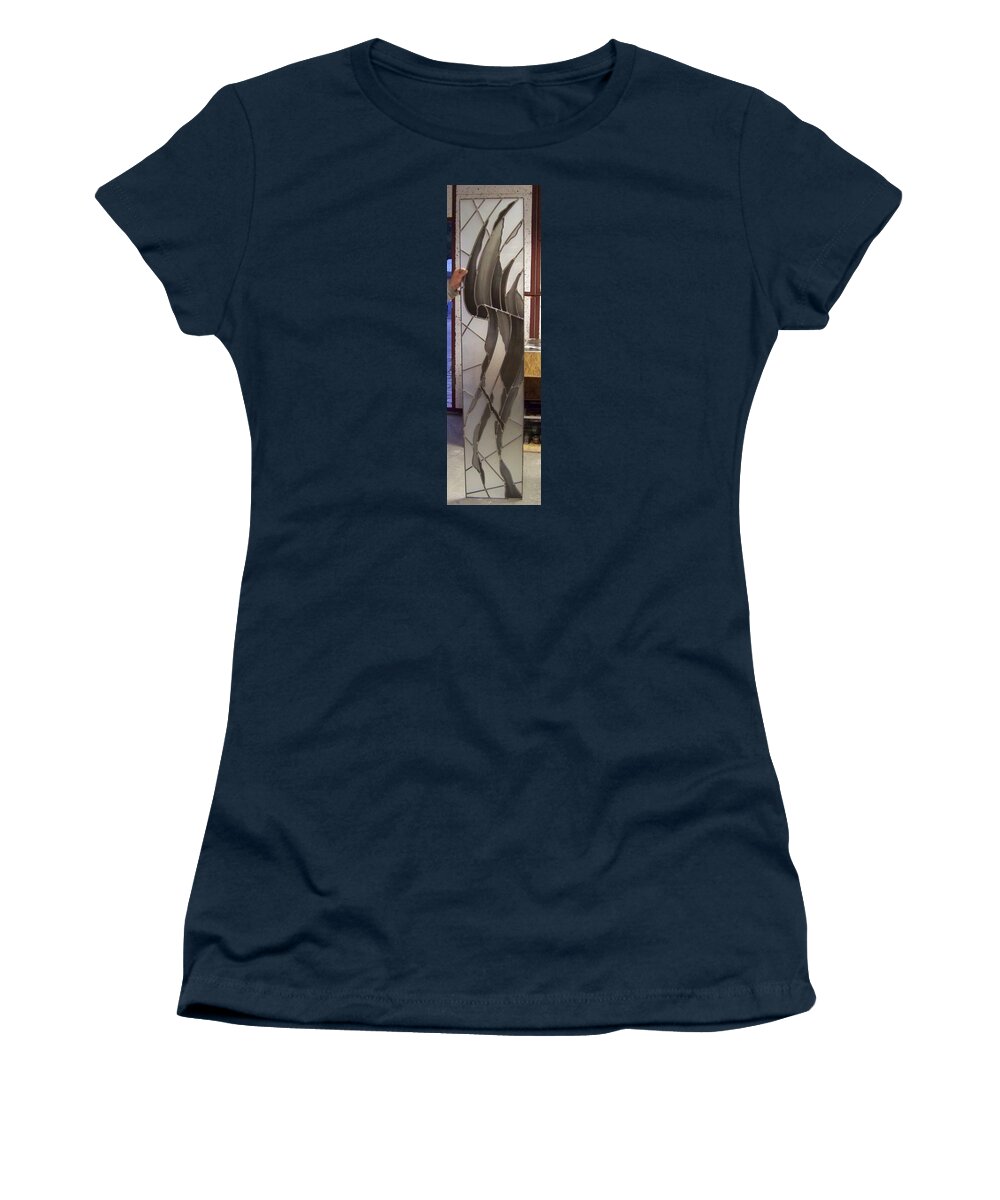 Abstract Women's T-Shirt featuring the glass art Wave by Justyna Pastuszka