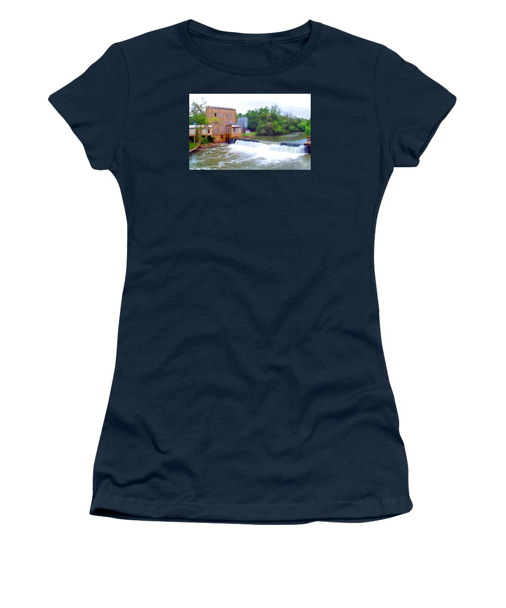 Water Women's T-Shirt featuring the photograph Weisenberger Mill by Sam Davis Johnson