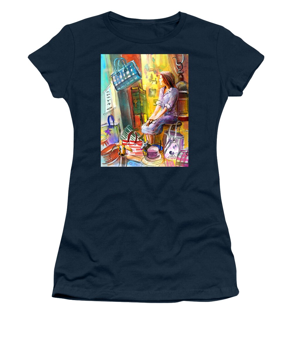 Italy Women's T-Shirt featuring the painting Welcome to Italy 05 by Miki De Goodaboom