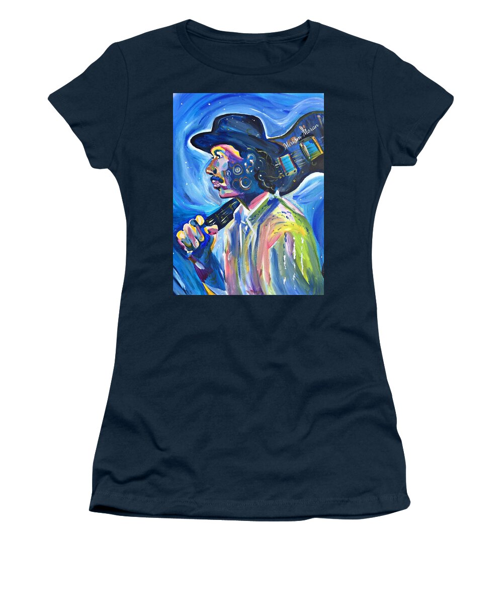 Guitar Women's T-Shirt featuring the painting West Side Story by Miriam Moran