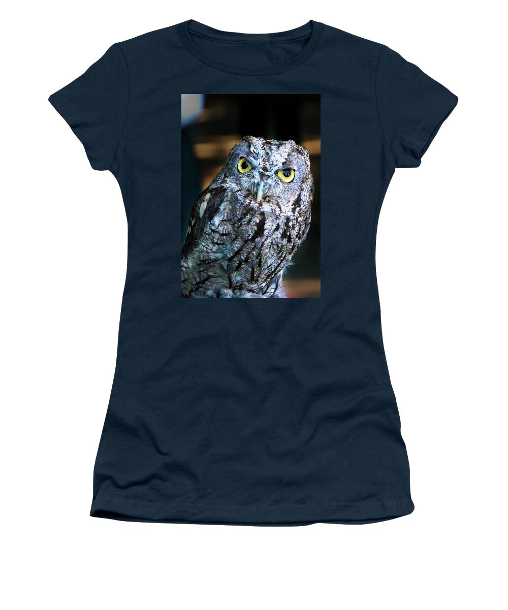 Owl Women's T-Shirt featuring the photograph Western Screech Owl by Anthony Jones