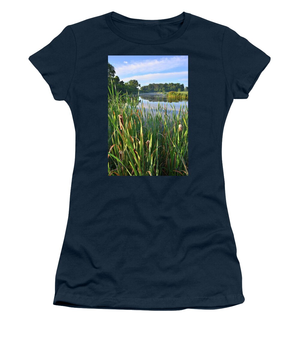 Volo Bog Natural Area Women's T-Shirt featuring the photograph Wetland along Sullivan Lake Road by Ray Mathis