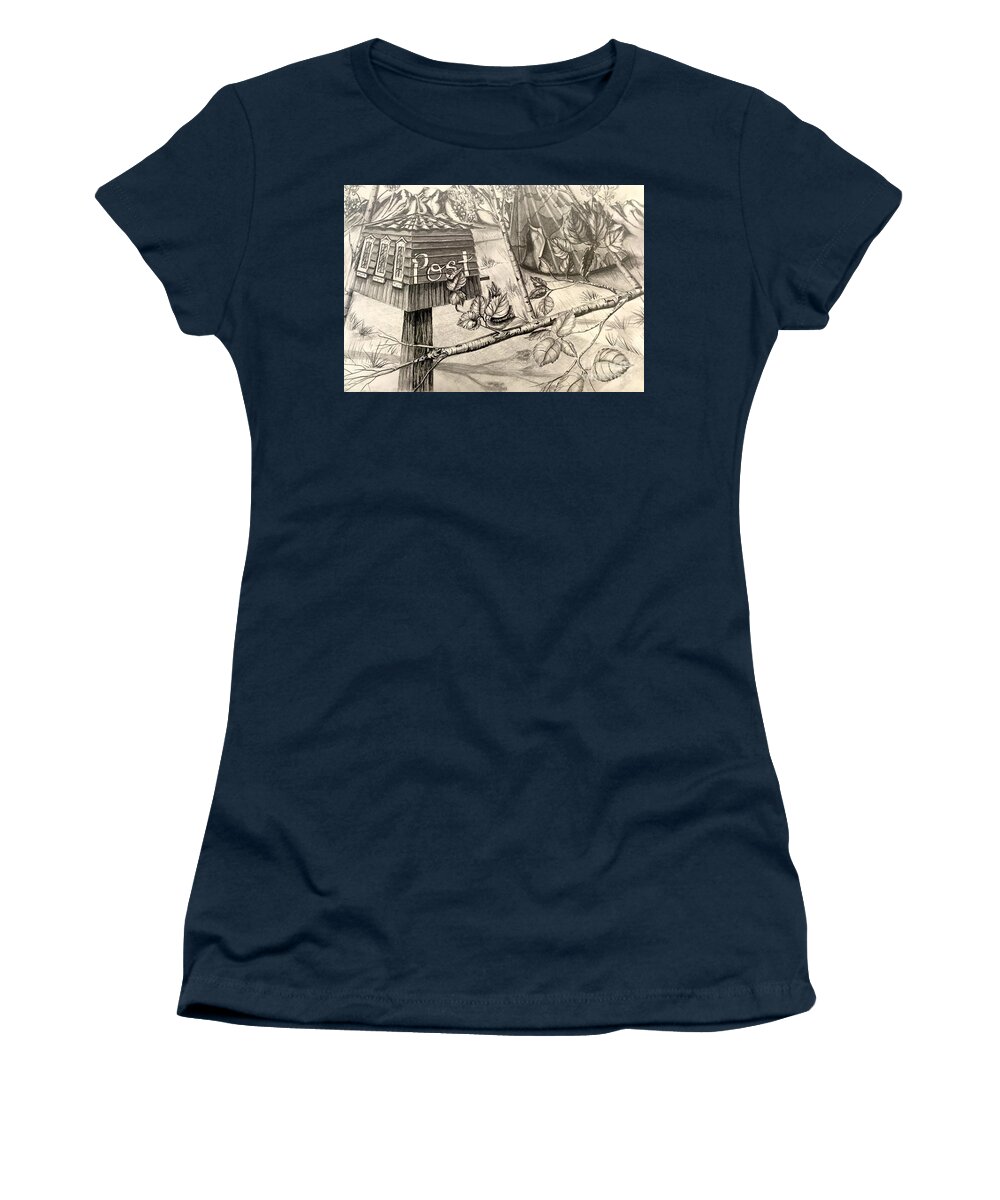 Pencil Women's T-Shirt featuring the drawing What If by Mastiff Studios