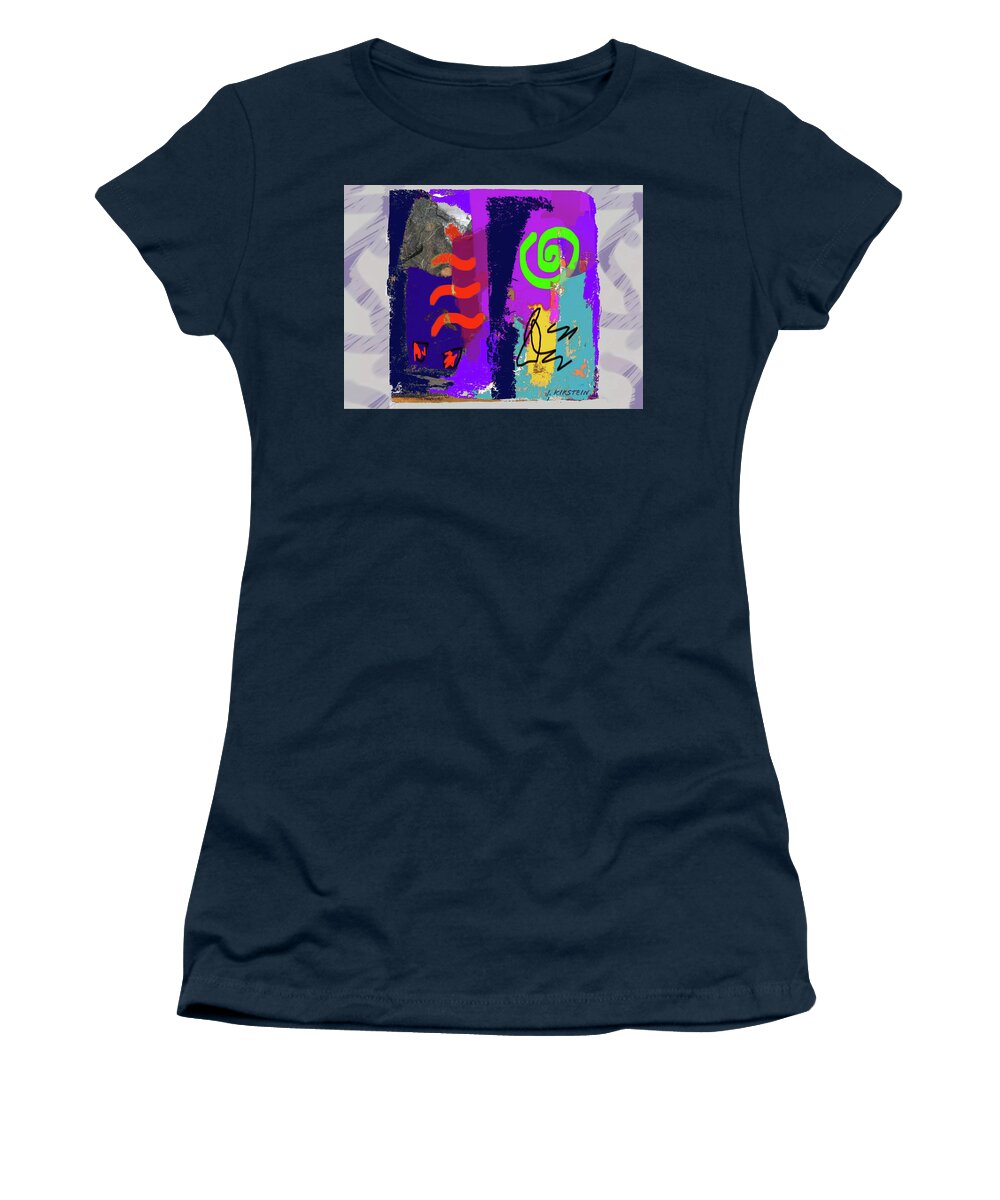 Acrylic Women's T-Shirt featuring the mixed media Wild and Wicked 9 by Janis Kirstein