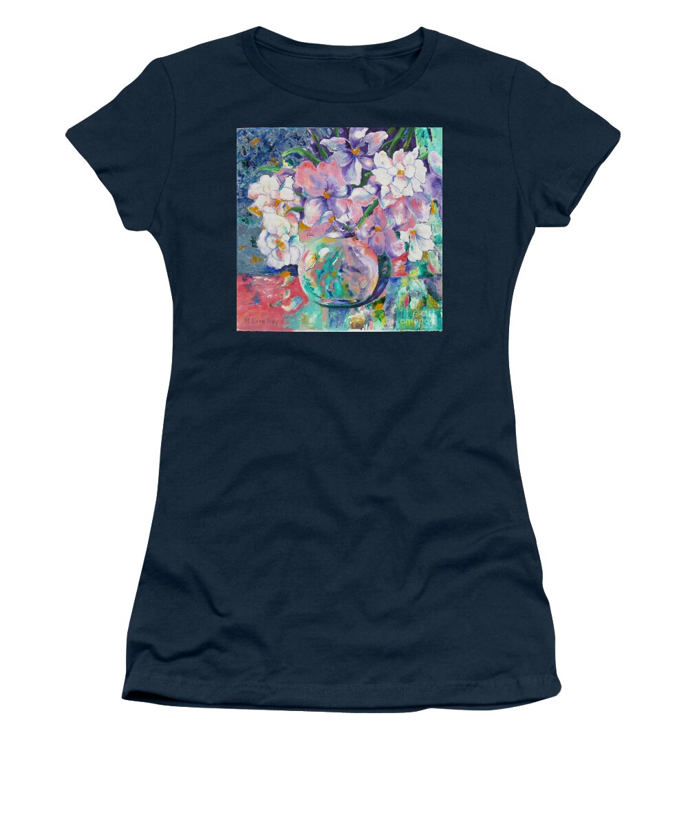 Flowers Women's T-Shirt featuring the painting Wild Flowers by Lisa Boyd