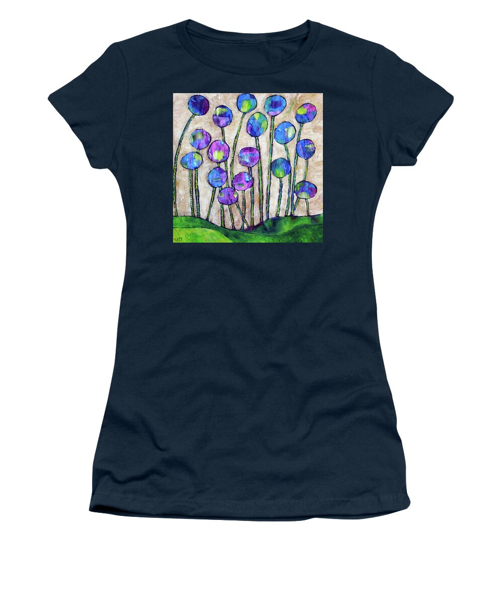 Flowers Women's T-Shirt featuring the painting Wildflowers by Winona's Sunshyne