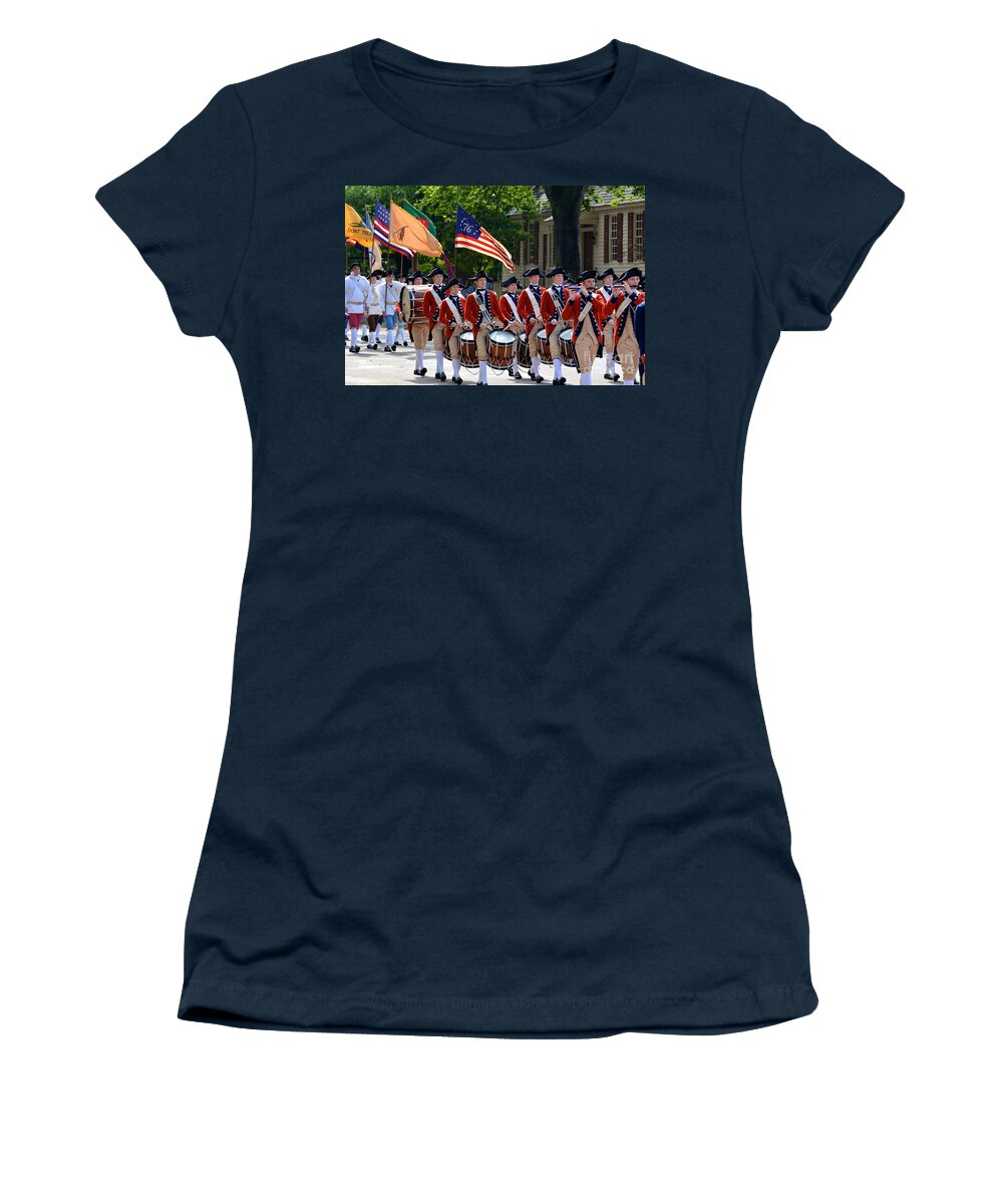 Colonial Williamsburg Women's T-Shirt featuring the photograph Williamsburg #5 by Buddy Morrison