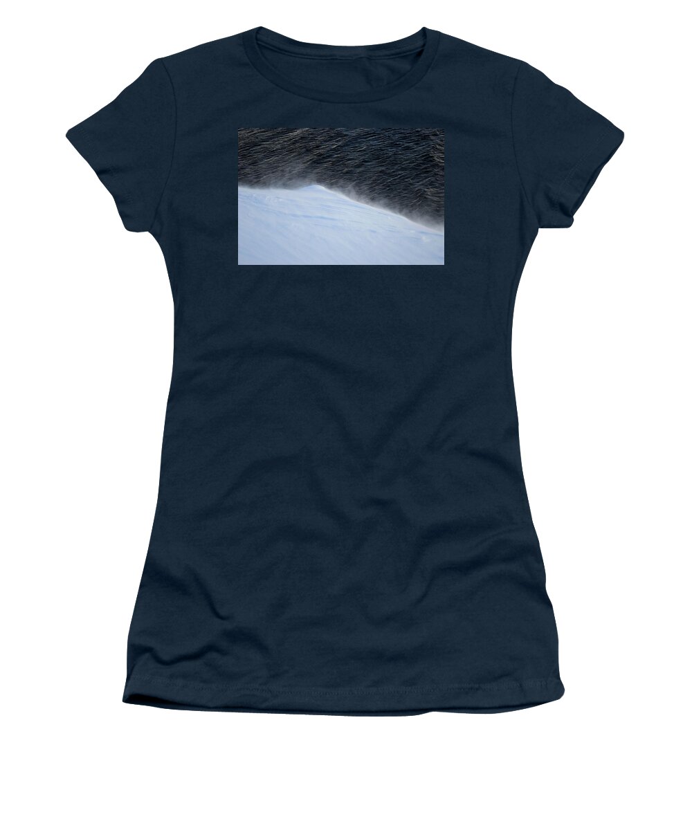 Abstract Women's T-Shirt featuring the digital art Wind and Snow Two by Lyle Crump