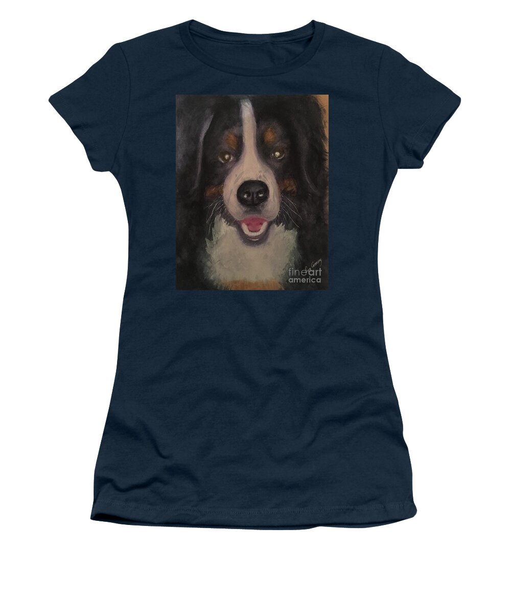 Dog Women's T-Shirt featuring the painting Winston by Sue Carmony