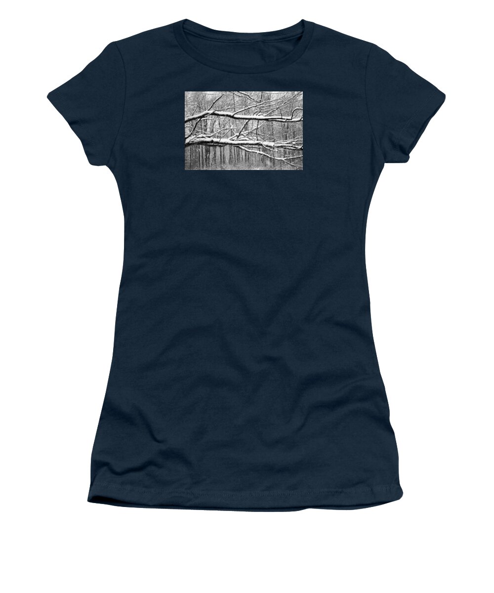 Tree Women's T-Shirt featuring the mixed media Winter Branches by Marina Kojukhova