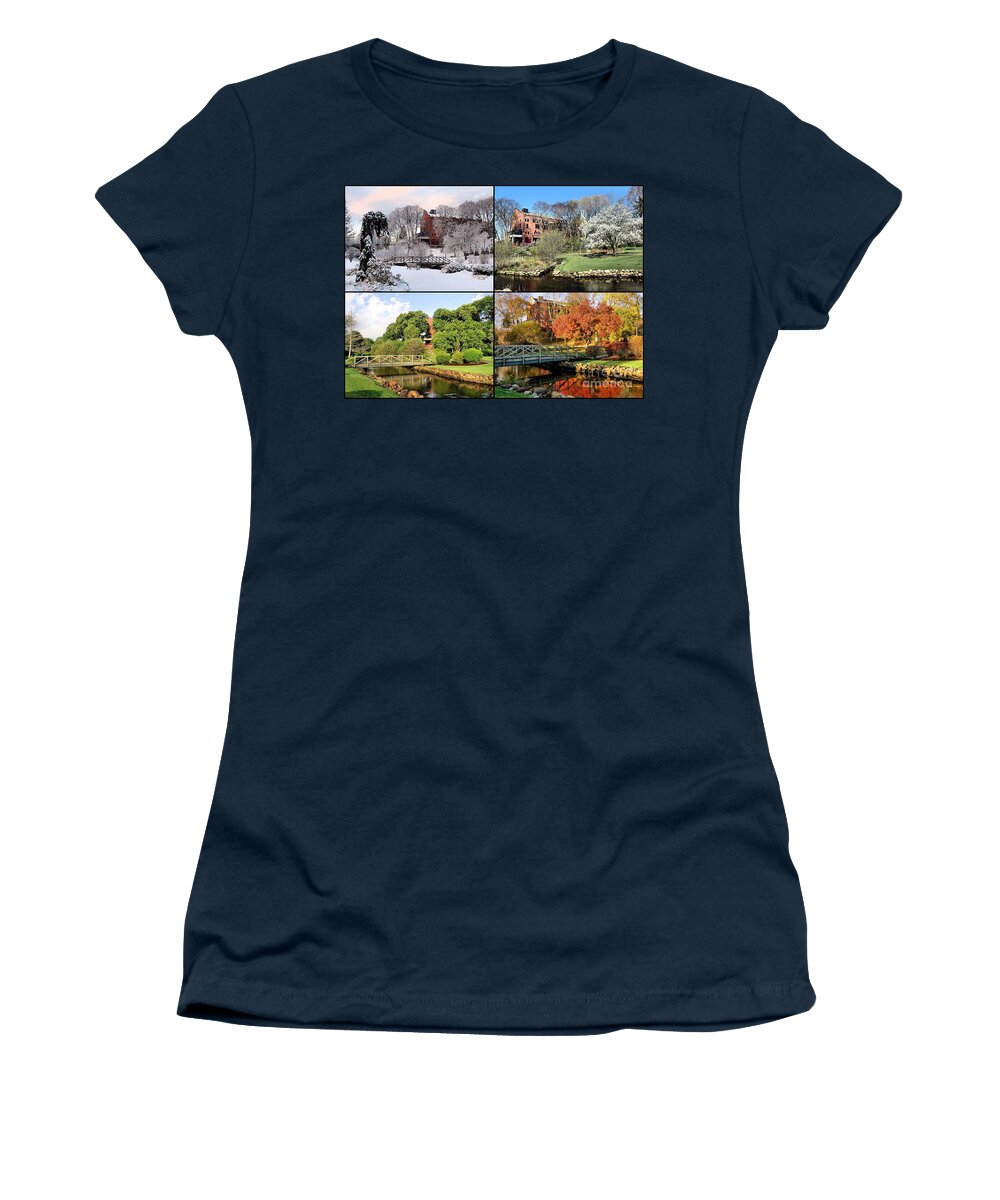 Collage Women's T-Shirt featuring the photograph Winter Spring Summer Fall by Janice Drew