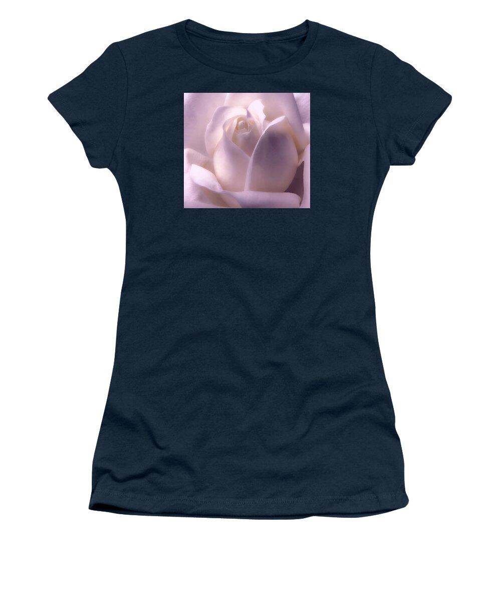 Rose Women's T-Shirt featuring the photograph Winter White Rose 2 by Johanna Hurmerinta