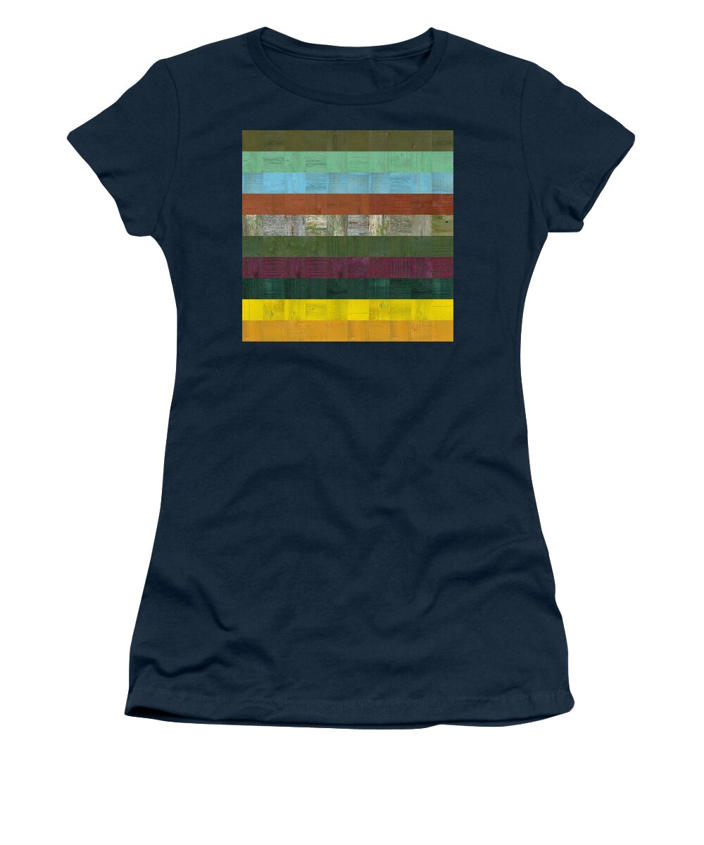Abstract Women's T-Shirt featuring the digital art Wooden Abstract lll by Michelle Calkins