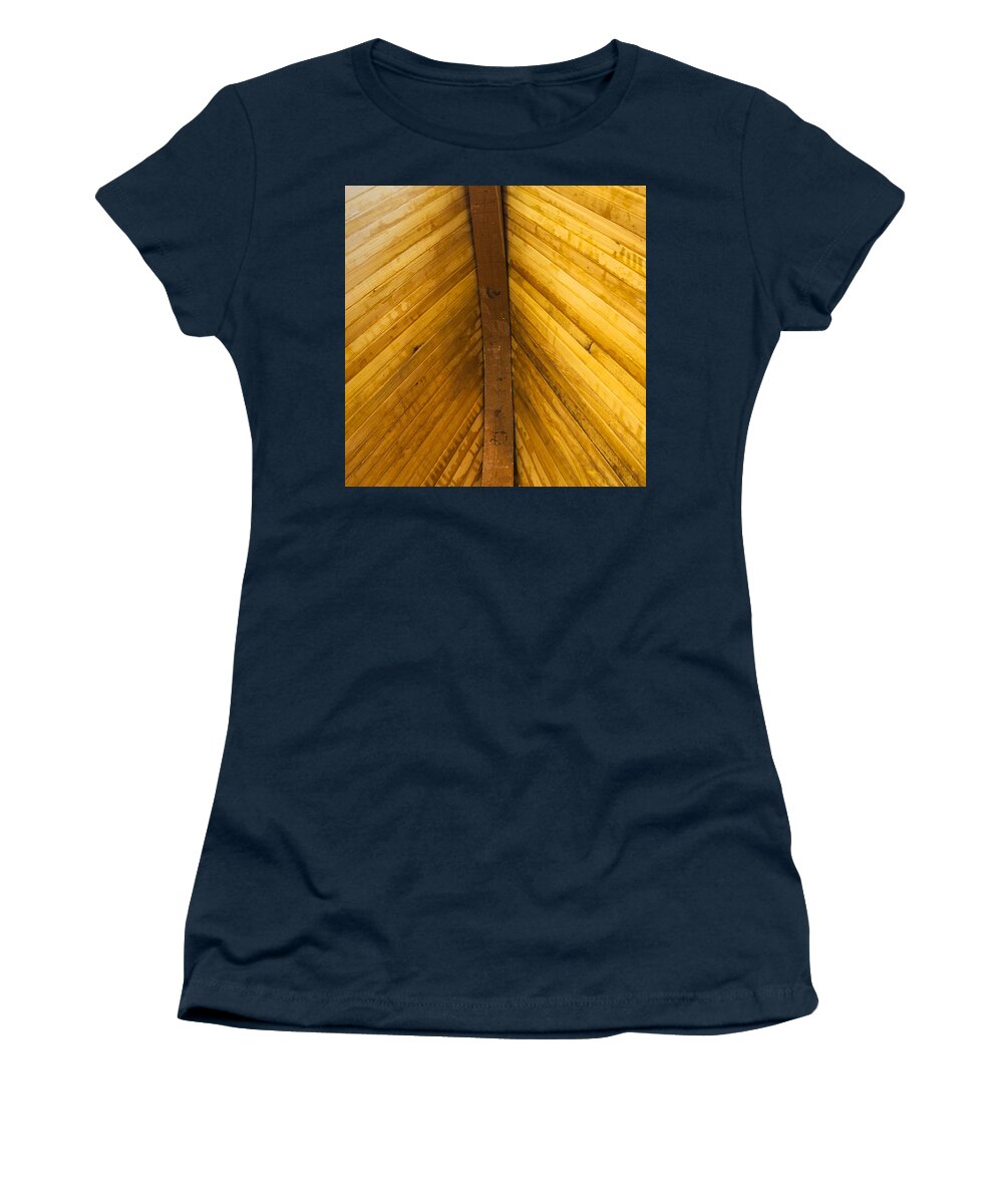 Charles Harden Women's T-Shirt featuring the photograph Wooden Boat Planks by Charles Harden