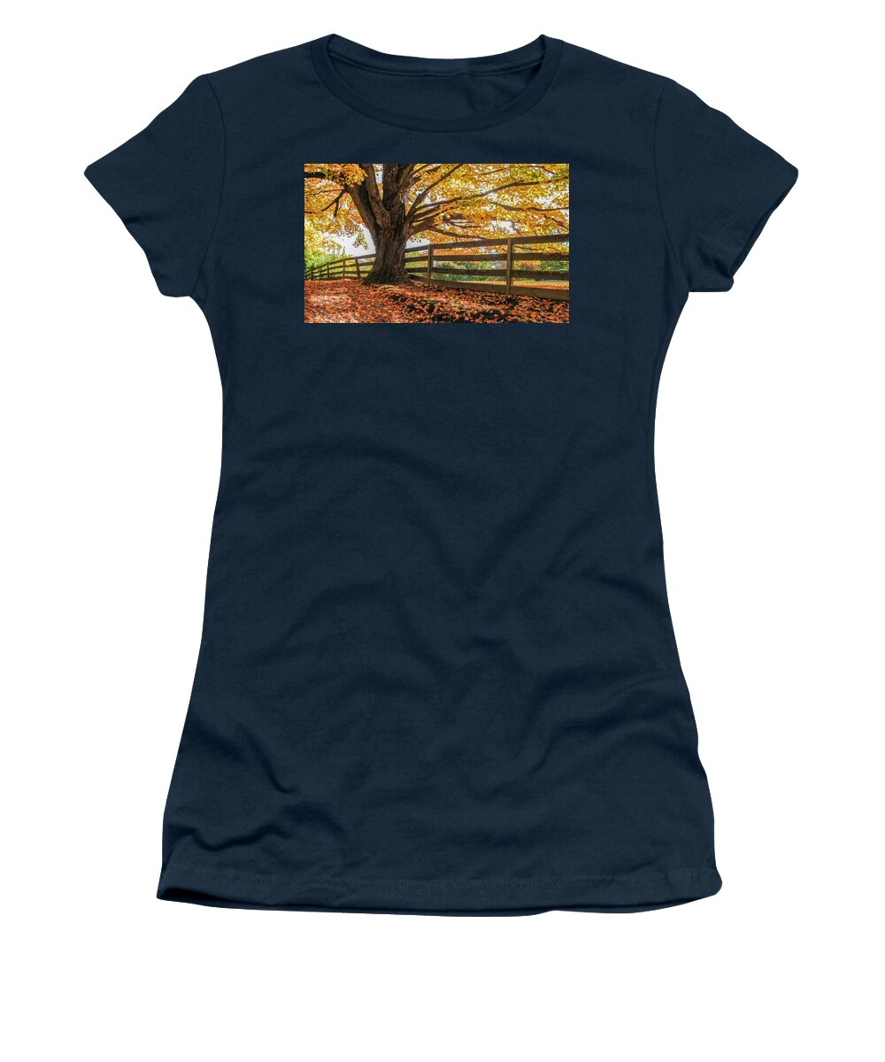 Fall Women's T-Shirt featuring the photograph Yellow Leaves by Lisa Lemmons-Powers