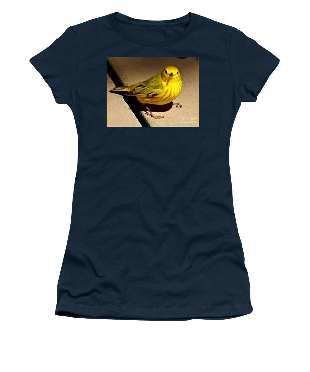 © 2017 Women's T-Shirt featuring the photograph Yellow Warbler by Christopher Plummer