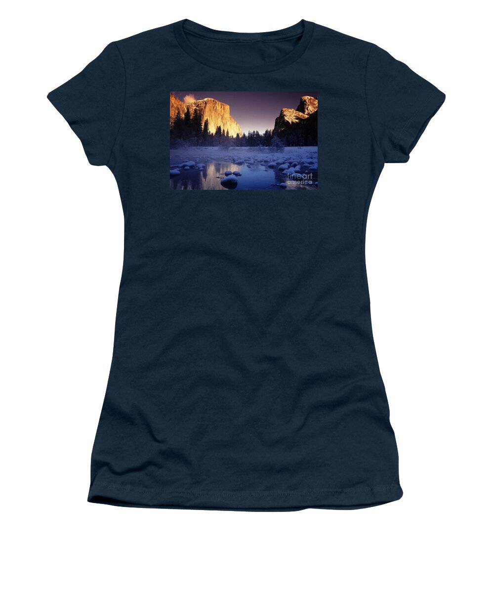 Afternoon Women's T-Shirt featuring the photograph Yosemite Valley Sunset by Michael Howell - Printscapes