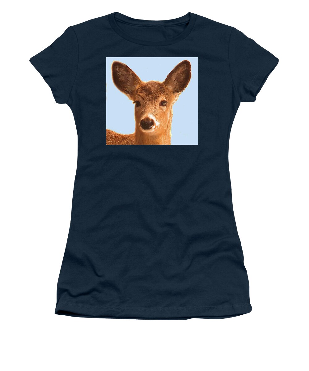 Deer Women's T-Shirt featuring the photograph Young Deer by Marsha Ewing