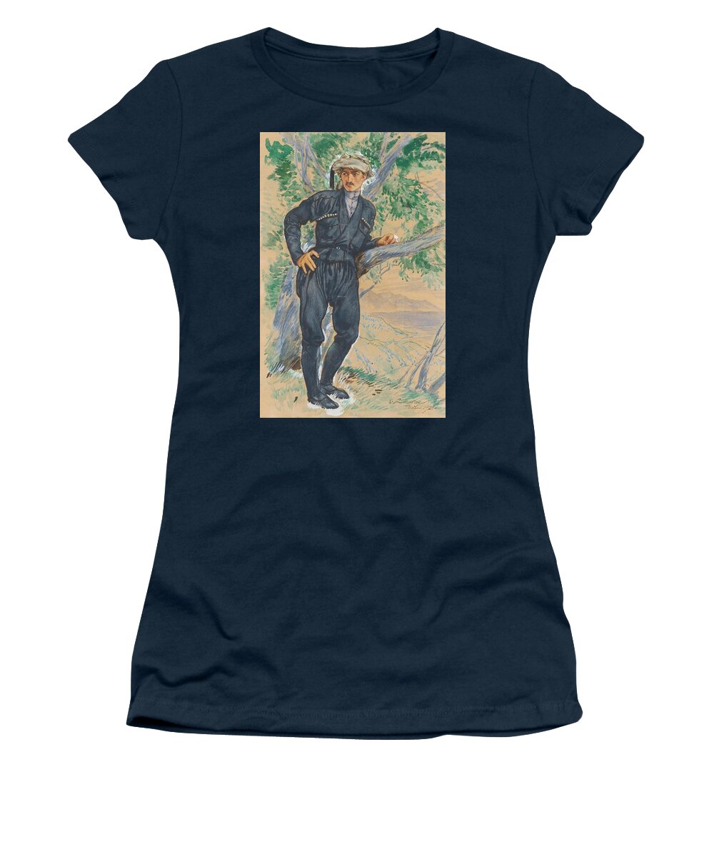 Yevgeni Lanceray Women's T-Shirt featuring the painting Young Georgian by MotionAge Designs